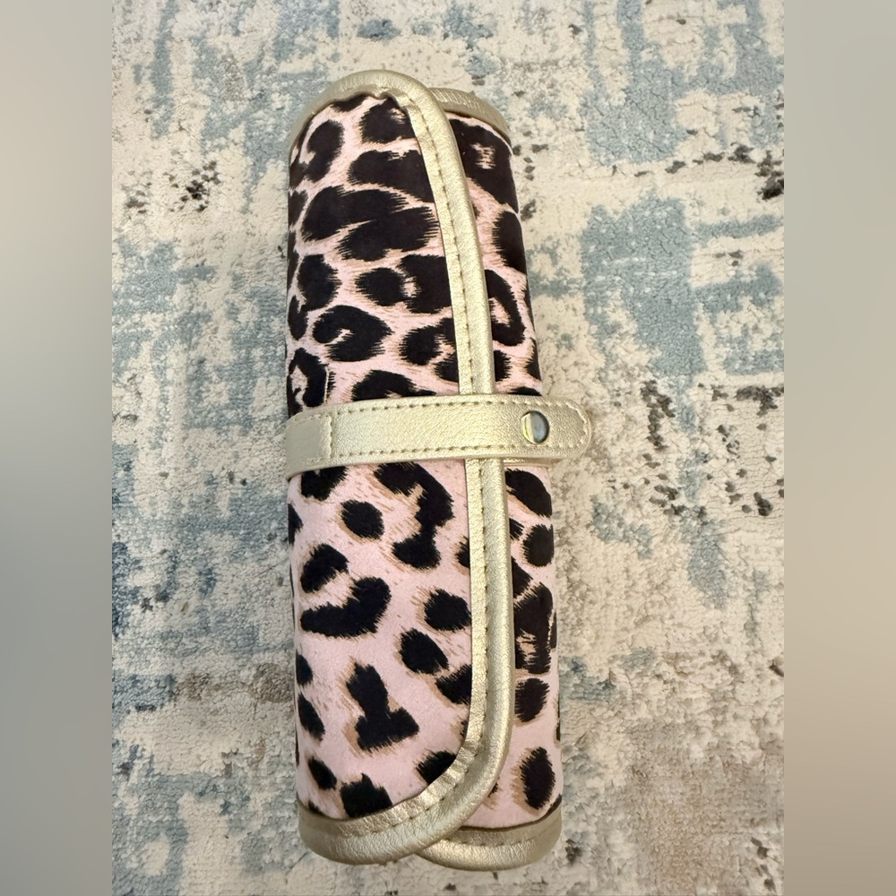 Leopard Print Jewelry Roll NWOT